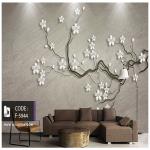 پوستر طبیعت طرح درخت و شکوفه های سفید کد F-5944